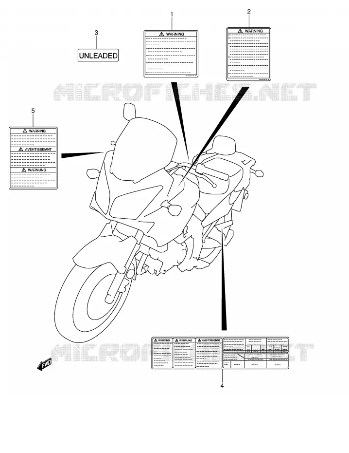 ETIKET Suzuki MOTO 650 V-STROM 2005  DL650U3K5(E2)