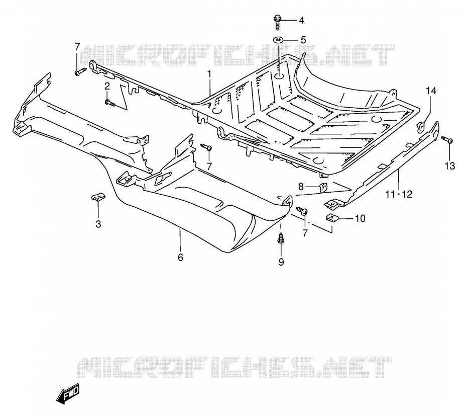 FOOTREST (MODELE M/P/T) Suzuki SCOOTER 100 ADDRESS 1991  AG100M(E71)