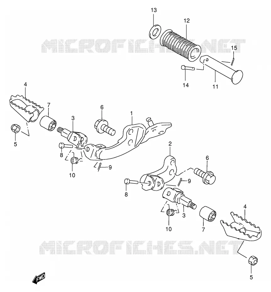 FOOTREST Suzuki MOTO 200 DF 1998  DF200EW