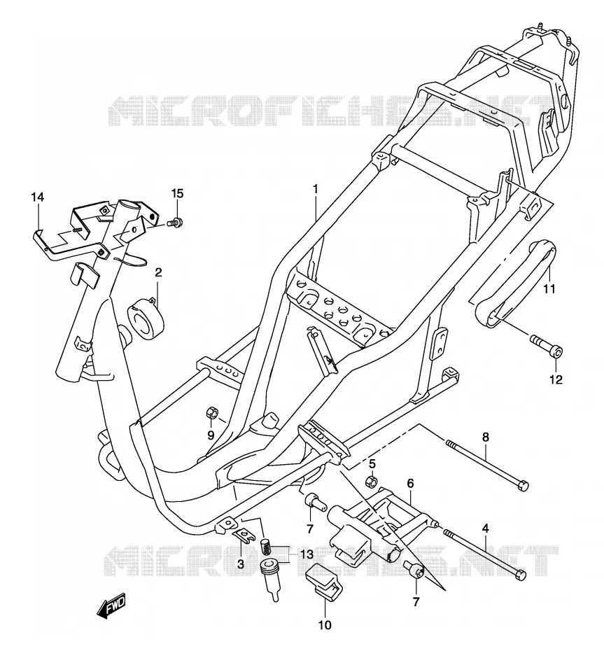 FRAME (MODELE K1/K2) Suzuki SCOOTER 50 KATANA 2001  AY50K1(P19)