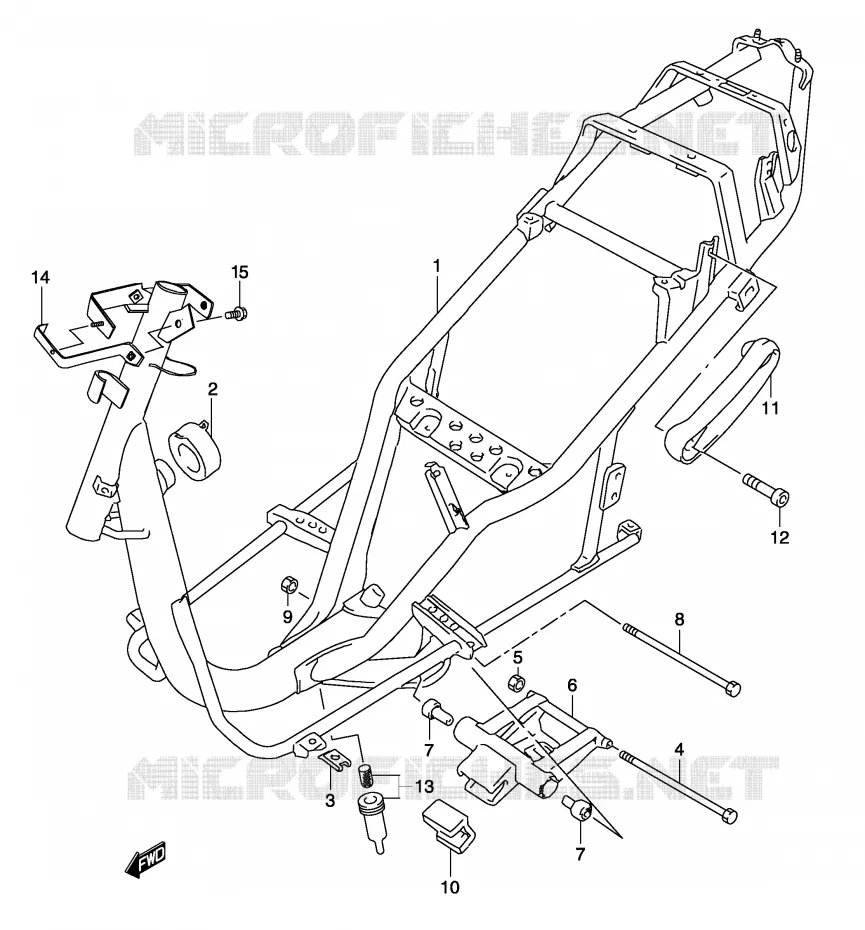 FRAME (MODELE K3/K4) Suzuki SCOOTER 50 KATANA 2004  AY50K4(P19)