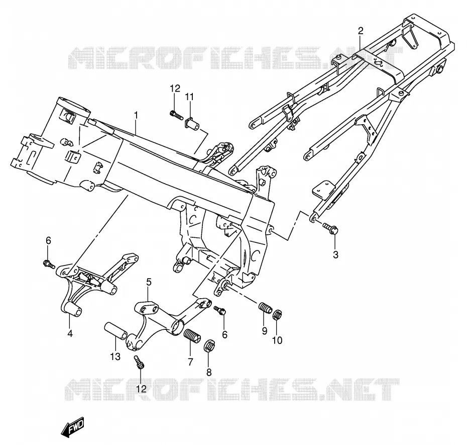 FRAME Suzuki MOTO 1000 V-STROM 2006  DL1000K6(E2)
