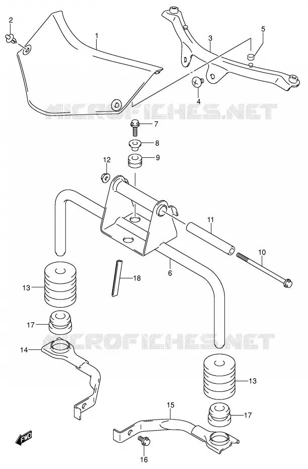 FRONT BRACKETS Suzuki MOTO 1000 V-STROM 2003  DL1000K3(E2)