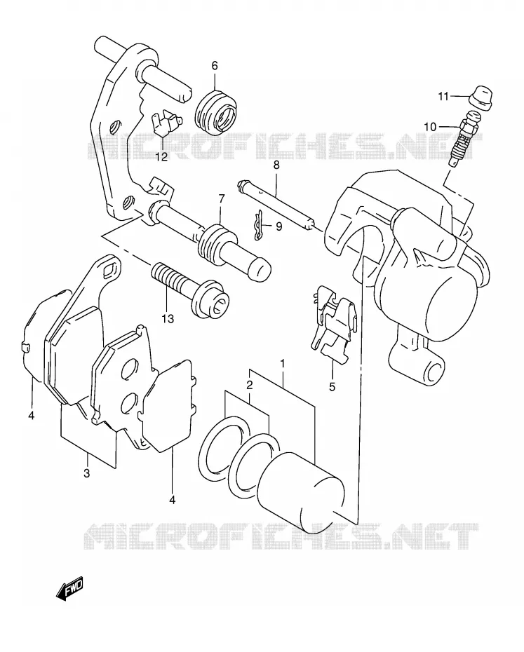 FRONT CALIPER Suzuki SCOOTER 125 BURGMAN 1997  AN125UV(E2)