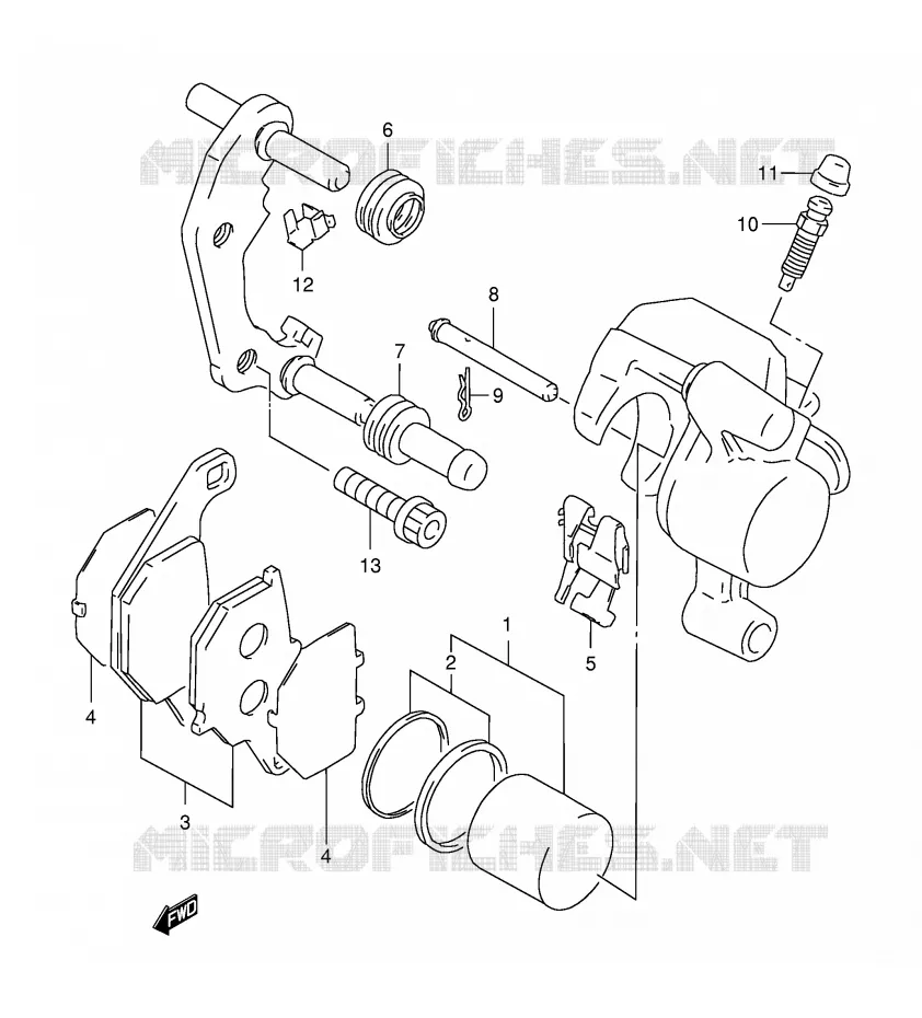 FRONT CALIPER Suzuki SCOOTER 150 BURGMAN 2000  AN150Y(E34)