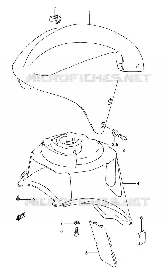 FRONT FENDER (MODELE K4) Suzuki SCOOTER 50 KATANA 2001  AY50WRK1(P19)