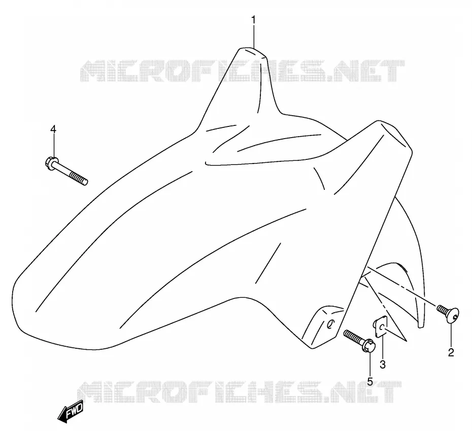 FRONT FENDER Suzuki MOTO 1000 V-STROM 2005  DL1000K5(E2)
