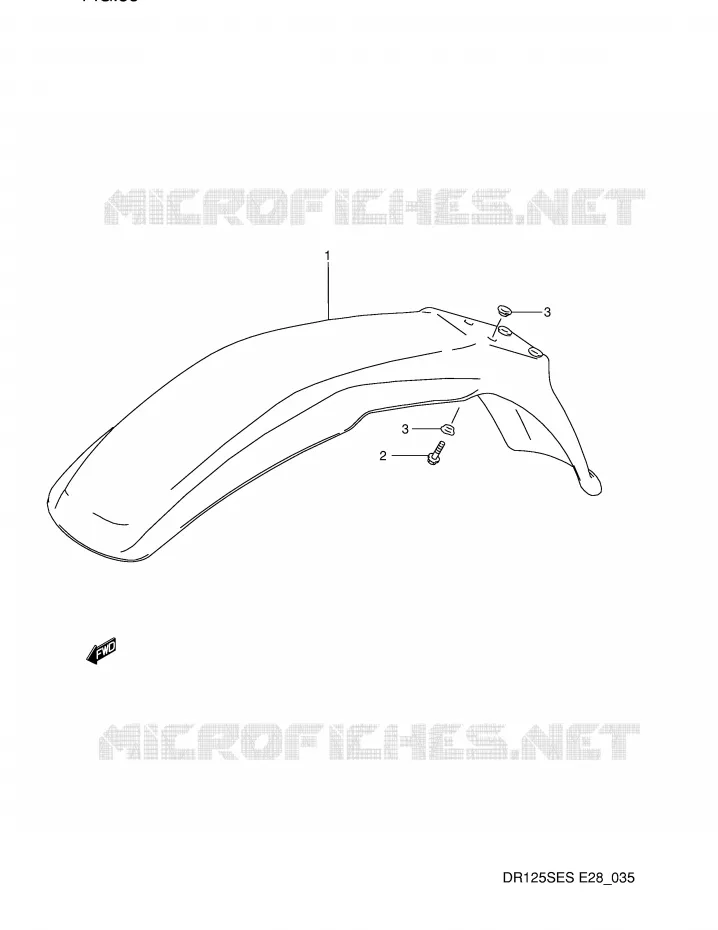 FRONT FENDER Suzuki MOTO 125 DR 1995  DR125SES(E28)