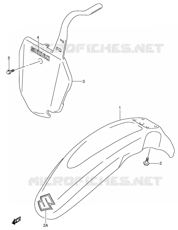 FRONT FENDER Suzuki MOTO 125 DR-Z 2003  DR-Z125LK3(E3/E28)