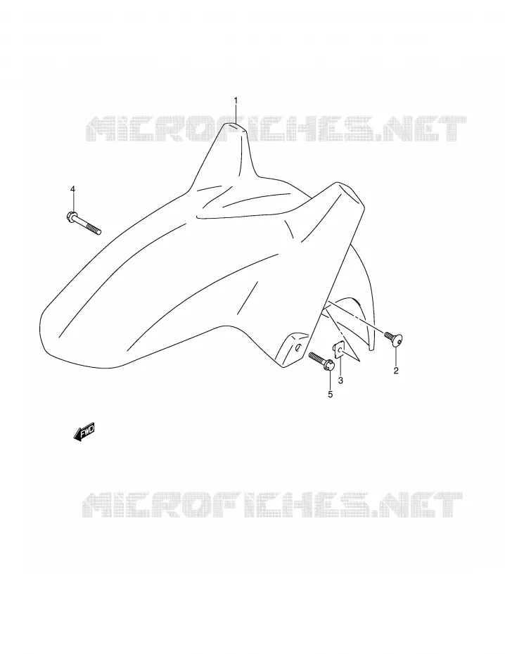 FRONT FENDER Suzuki MOTO 650 V-STROM 2004  DL650K4(E2)