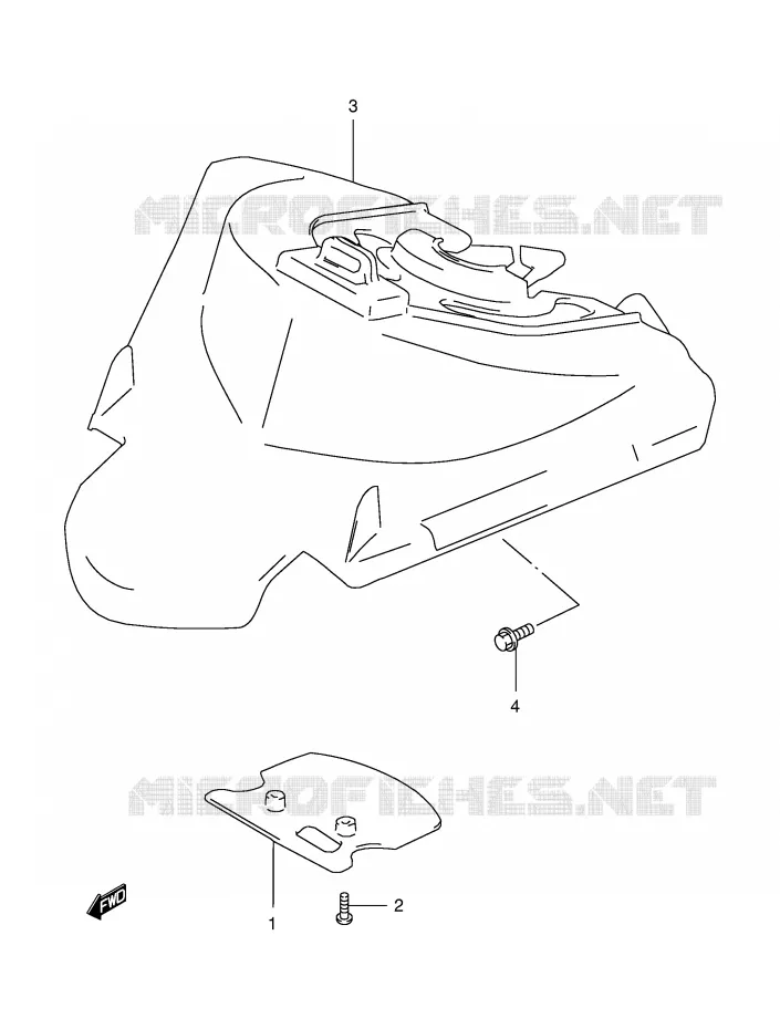 FRONT FENDER Suzuki SCOOTER 150 BURGMAN 1998  AN150W(E34)