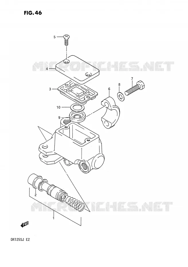 FRONT HOOFDREMCILINDER Suzuki MOTO 125 DR 1987  DR125SH(E2)