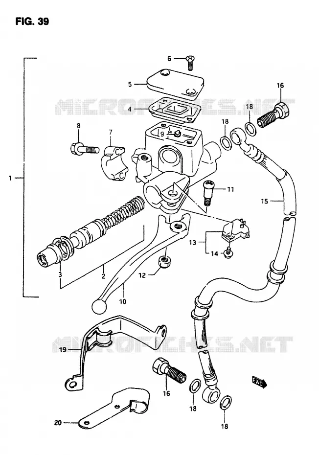 FRONT HOOFDREMCILINDER Suzuki SCOOTER 50 AP 1997  AP50V(T/7/V)