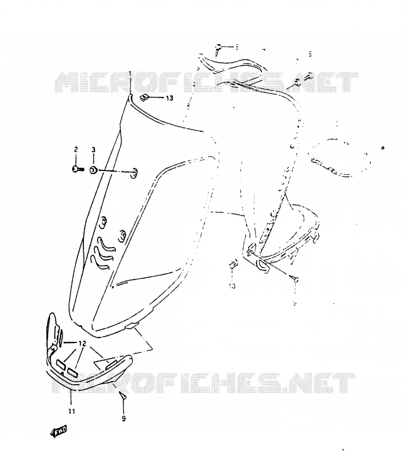 FRONT KUIP Suzuki SCOOTER 100 ADDRESS 1994  AH100R