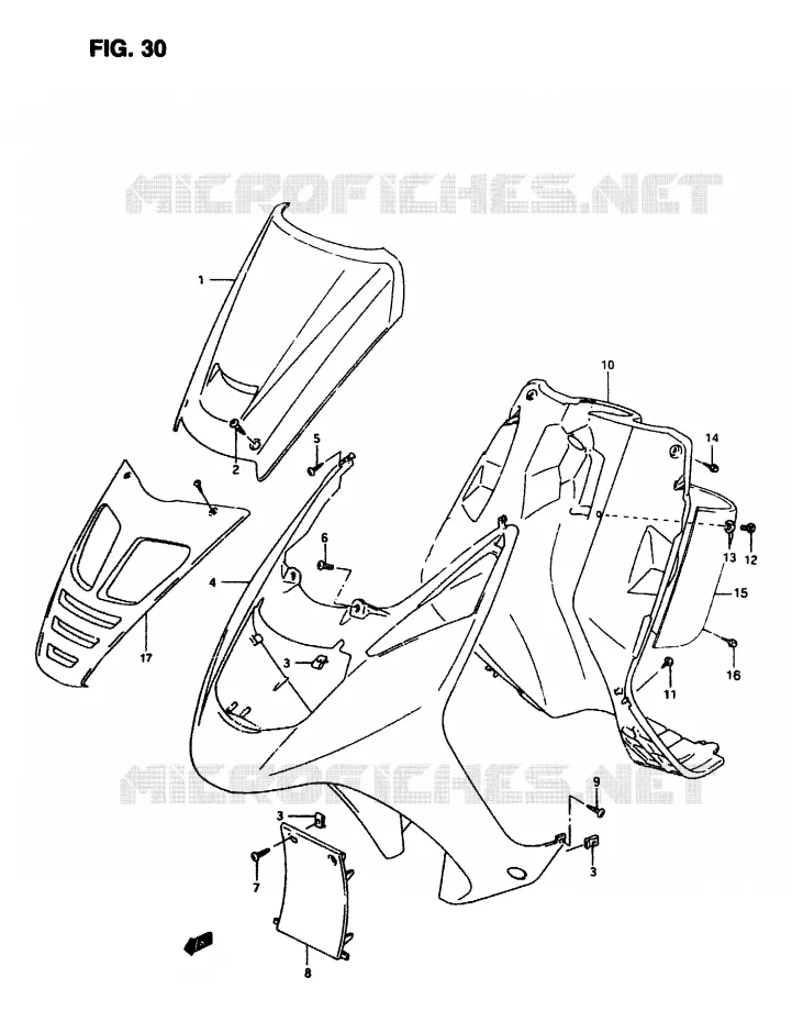 FRONT KUIP Suzuki SCOOTER 50 AP 2007  AP50R7(T/7/V)