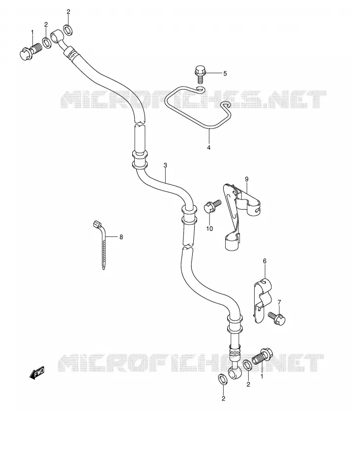 FRONT REMSLANG (AN400K4/K5/K6) Suzuki SCOOTER 400 BURGMAN 2006  AN400SK6(E2)
