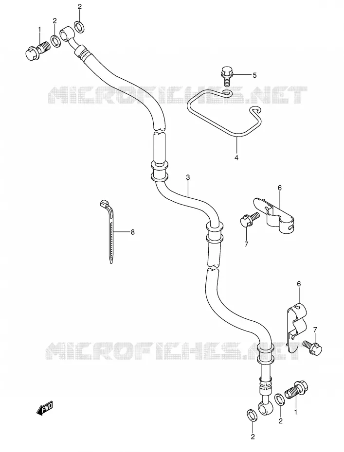FRONT REMSLANG (MODELE K3) Suzuki SCOOTER 250 BURGMAN 2003  AN250K3(E2)