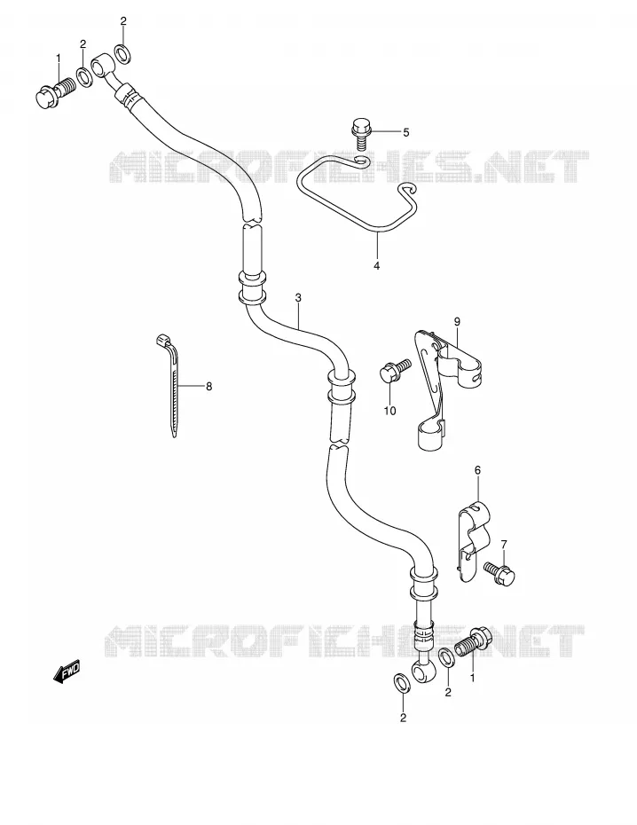 FRONT REMSLANG (MODELE K4/K5/K6) Suzuki SCOOTER 250 BURGMAN 2003  AN250K3(E2)