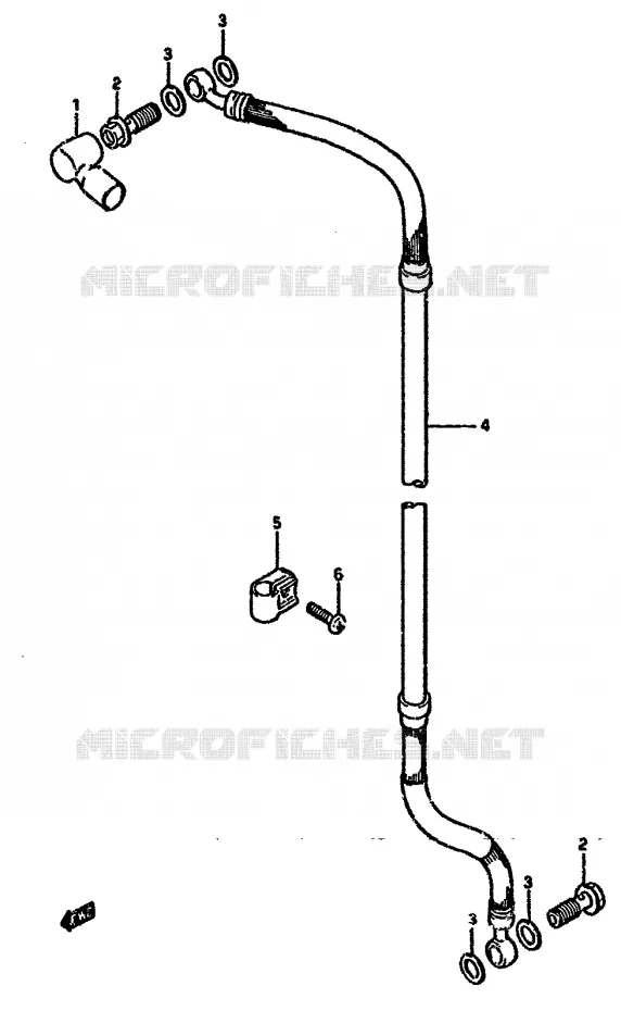 FRONT REMSLANG Suzuki MOTO 125 DR 1988  DR125SJ(F/H/J)