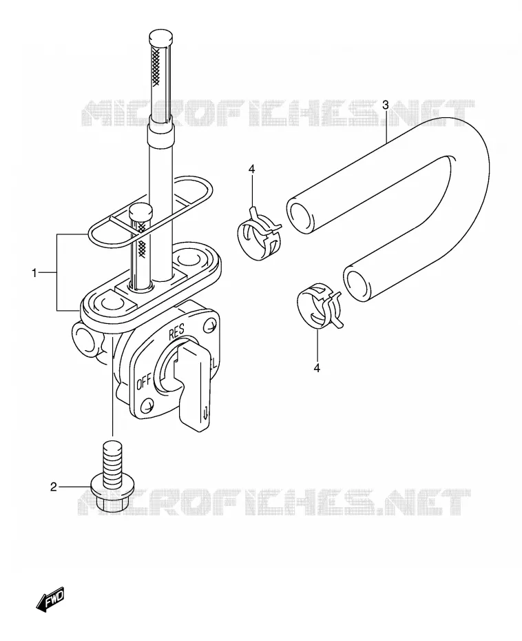 FUEL COCK Suzuki MOTO 125 DR-Z 2003  DR-Z125K3(E3/E28)
