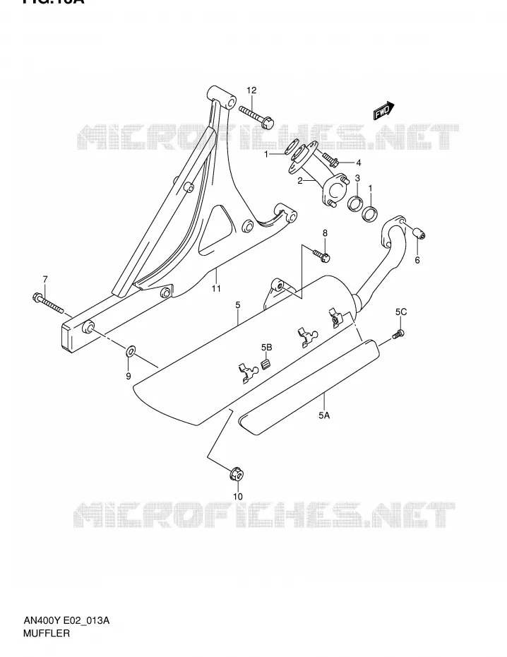 GELUIDDEMPER (MODELE K1/K2) Suzuki SCOOTER 400 BURGMAN 2000  AN400RY(E2)