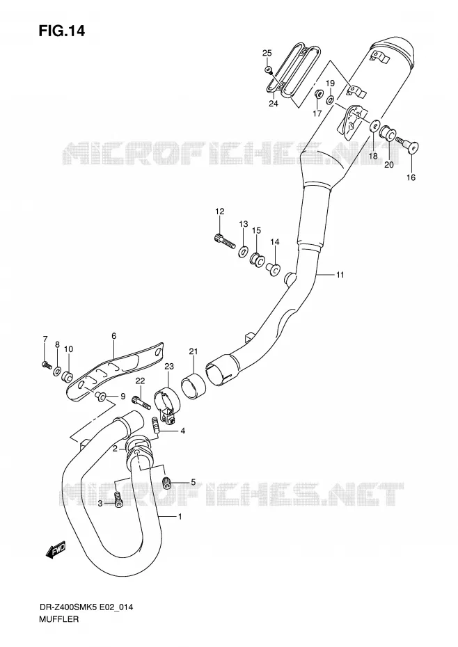 GELUIDDEMPER Suzuki MOTO 400 DR-Z 2007  DR-Z400SMK7(E2)