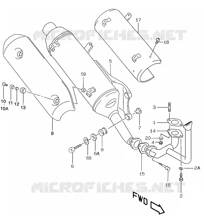 GELUIDDEMPER (model K1, except P26 and AY50 P39 ) Suzuki SCOOTER 50 KATANA 2000  AY50WY(V/W/X/Y)