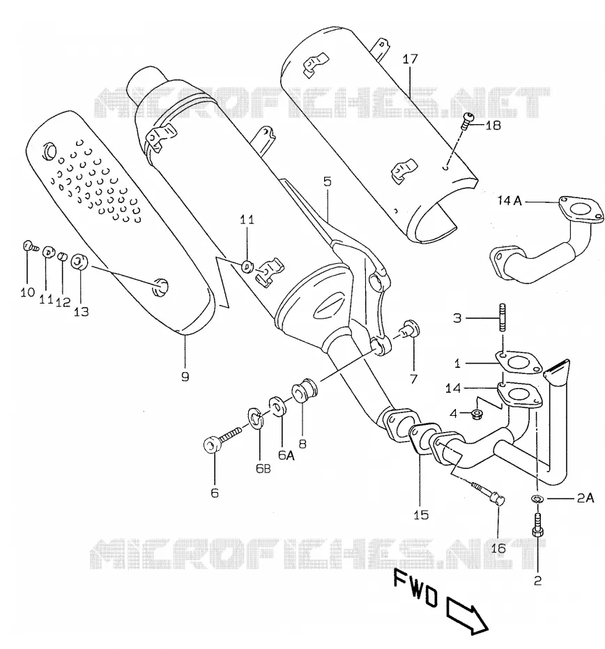 GELUIDDEMPER (model X/Y except P26 and AY50 P39 ) Suzuki SCOOTER 50 KATANA 2000  AY50Y(V/W/X/Y)