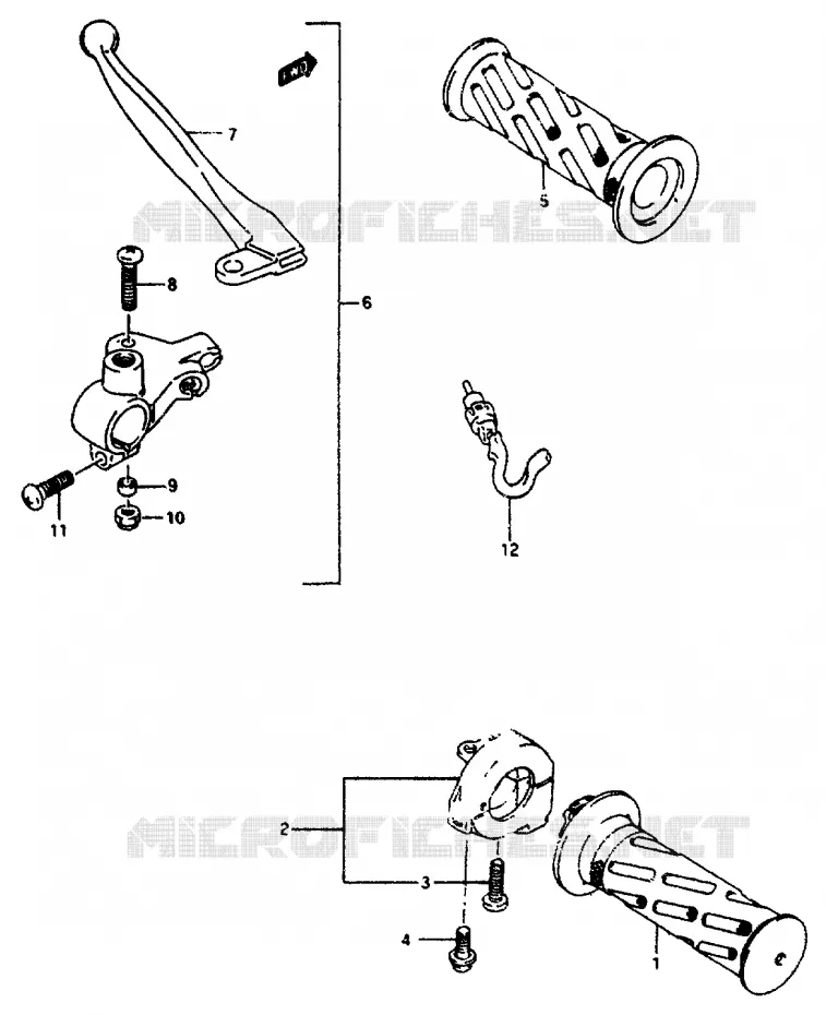 HANDGRIPS - LEVERS Suzuki SCOOTER 50 AP 1996  AP50T(R/S/T)