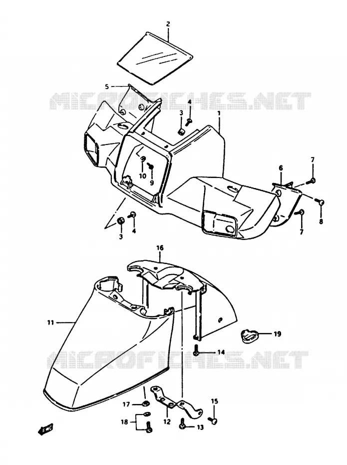 HEADLIGHT BOWL Suzuki SCOOTER 50 CP 1995  CP50CHFS