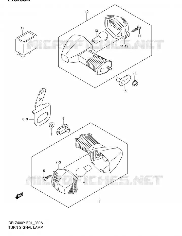 INDICATOREN (DR-Z400EK2/EK3/EK4 E24) Suzuki MOTO 400 DR-Z 2002  DR-Z400K2(E1)