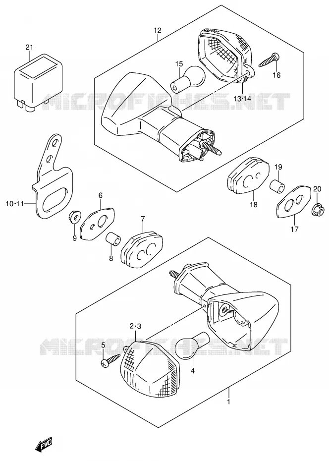 INDICATOREN (DR-Z400EY/EK1 E24) Suzuki MOTO 400 DR-Z 2003  DR-Z400EK3(E1)