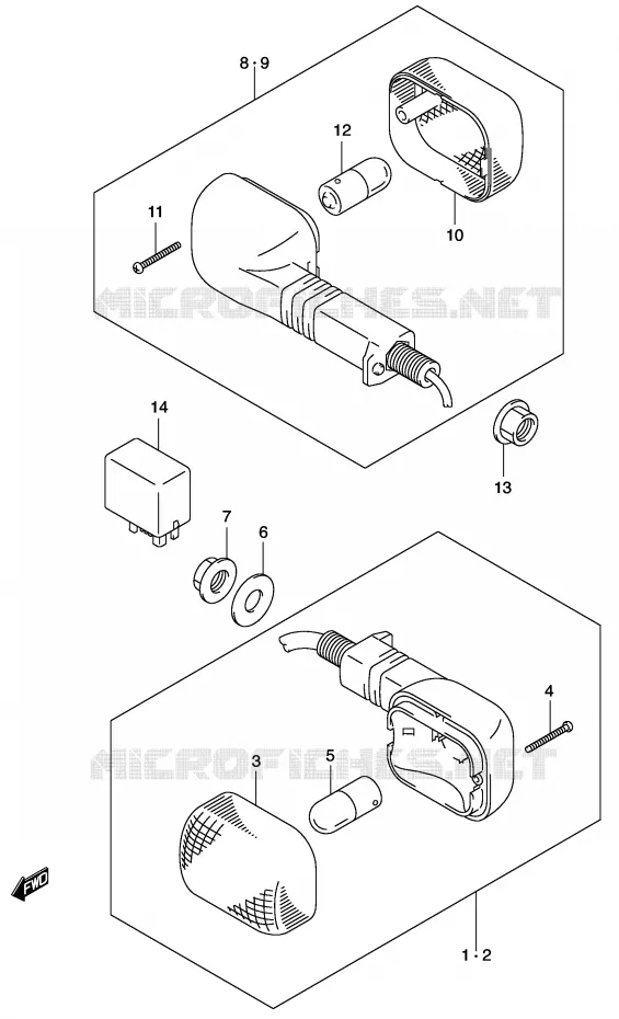 INDICATOREN (MODELE K2/K3) Suzuki MOTO 1000 V-STROM 2004  DL1000K4(E2)