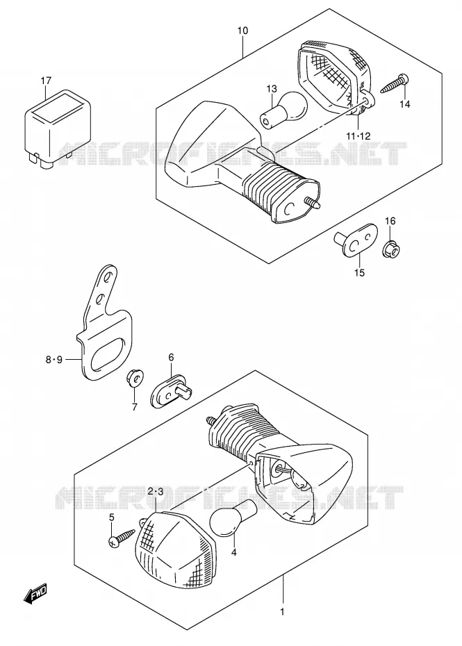 INDICATOREN (MODELE K5) Suzuki MOTO 400 DR-Z 2005  DR-Z400SK5(E2)