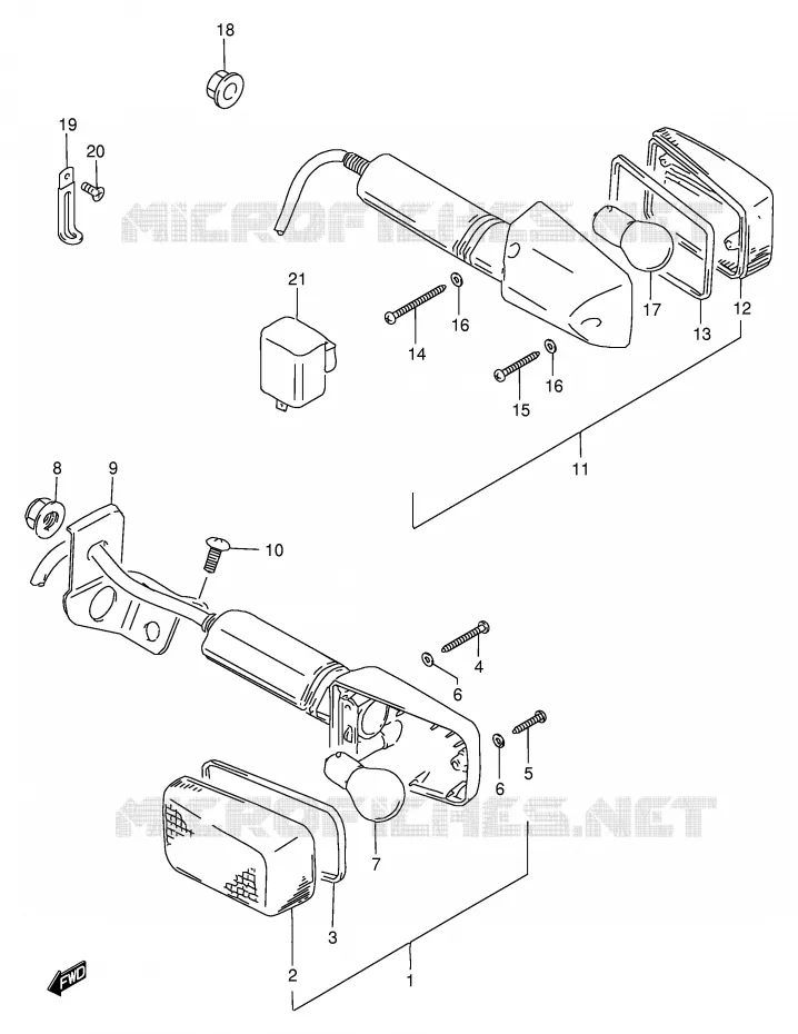 INDICATOREN (MODELE T) Suzuki MOTO 200 DF 1999  DF200EX(E24)