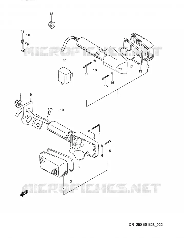 INDICATOREN Suzuki MOTO 125 DR 1994  DR125SER(E28)