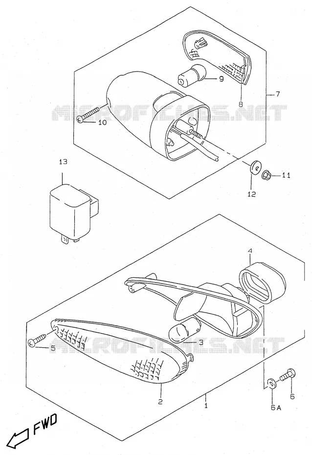 INDICATOREN Suzuki SCOOTER 50 KATANA 2001  AY50WRK1(V/W/X/Y)