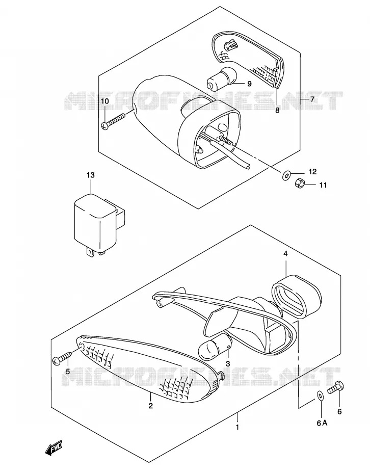 INDICATOREN Suzuki SCOOTER 50 KATANA 2004  AY50WK4(P19)