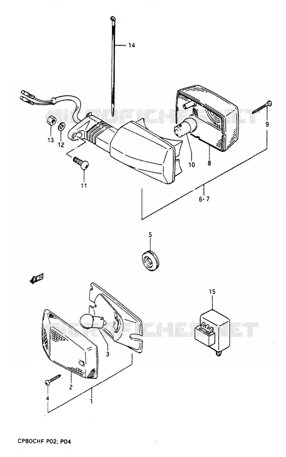INDICATOREN Suzuki SCOOTER 80 CP 1985  CP80CHF