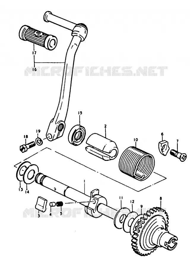 KICKSTARTER Suzuki MOTO 100 A100 1990  A100L(K/L/M/N/4)