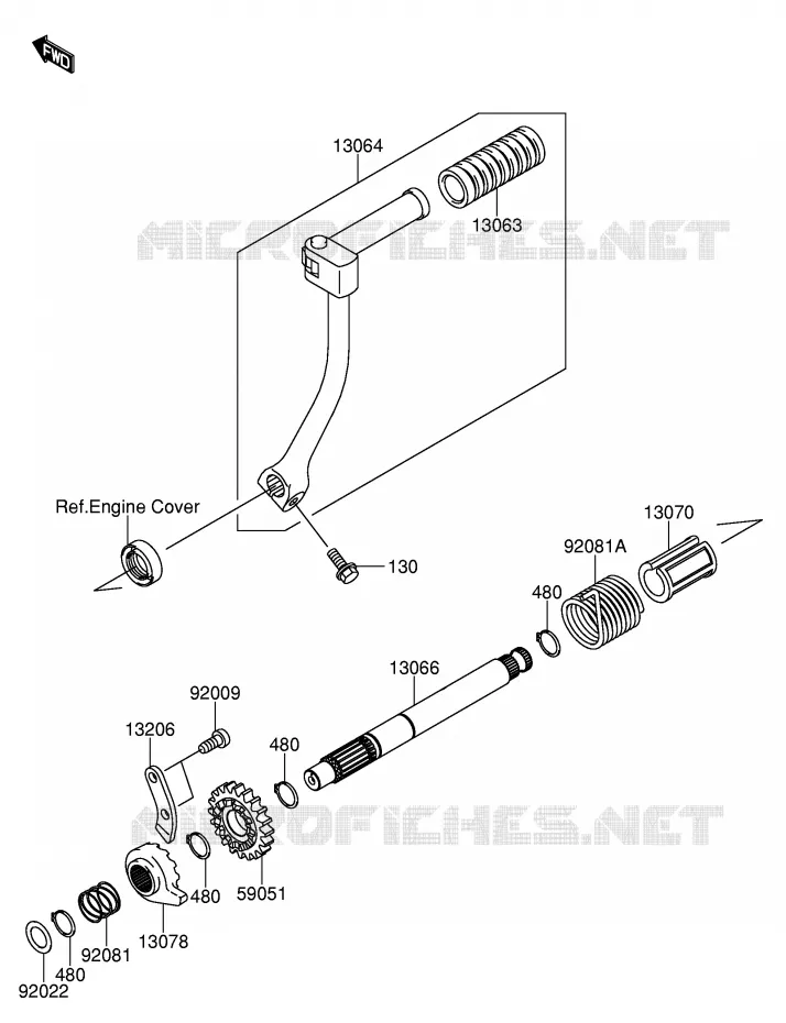 KICKSTARTER Suzuki MOTO 110 DR-Z 2005  DR-Z110K5(E24)