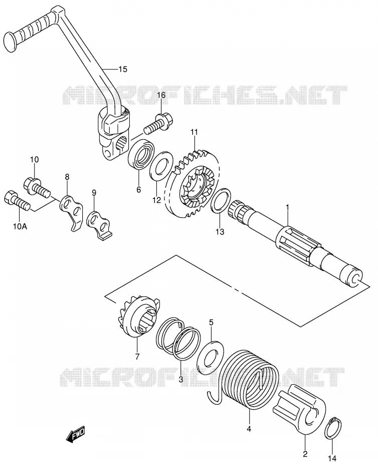 KICKSTARTER Suzuki MOTO 125 DR-Z 2003  DR-Z125LK3(E3/E28)