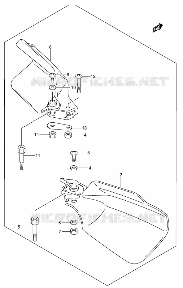 KNUCKLE COVERS (DR-Z400EK1/EK2/EK3/EK4 E24 OPT) Suzuki MOTO 400 DR-Z 2000  DR-Z400Y(E1)