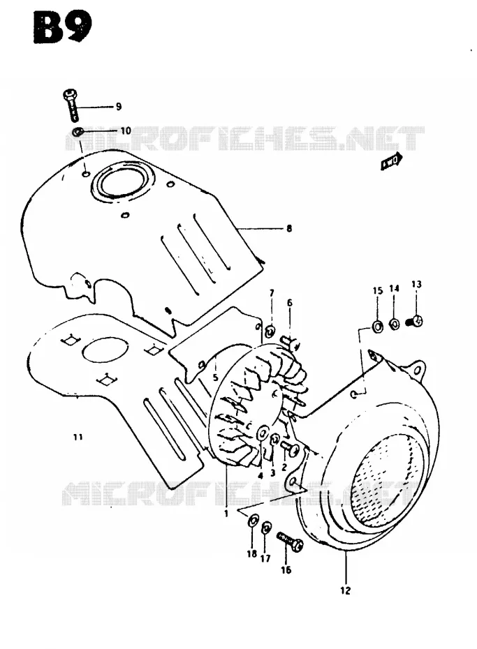 KOELVENTILATOR (MODELE Z) Suzuki SCOOTER 50 CS 1983  CS50GD(Z/D)