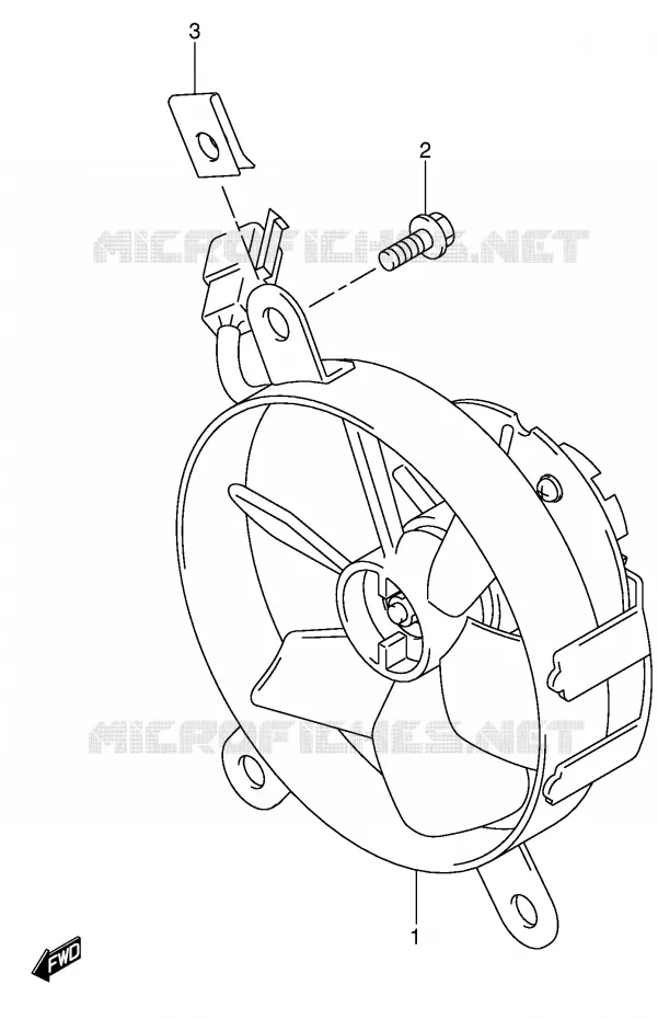 KOELVENTILATOR Suzuki MOTO 400 DR-Z 2004  DR-Z400SK4(E3/E28)