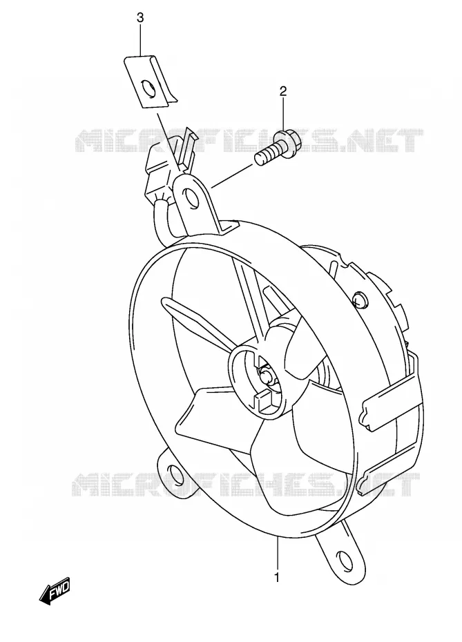 KOELVENTILATOR Suzuki MOTO 400 DR-Z 2009  DR-Z400SK9(E2)
