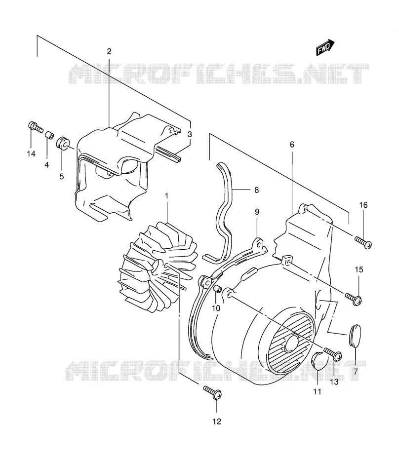 KOELVENTILATOR Suzuki SCOOTER 150 BURGMAN 2000  AN150Y(E34)