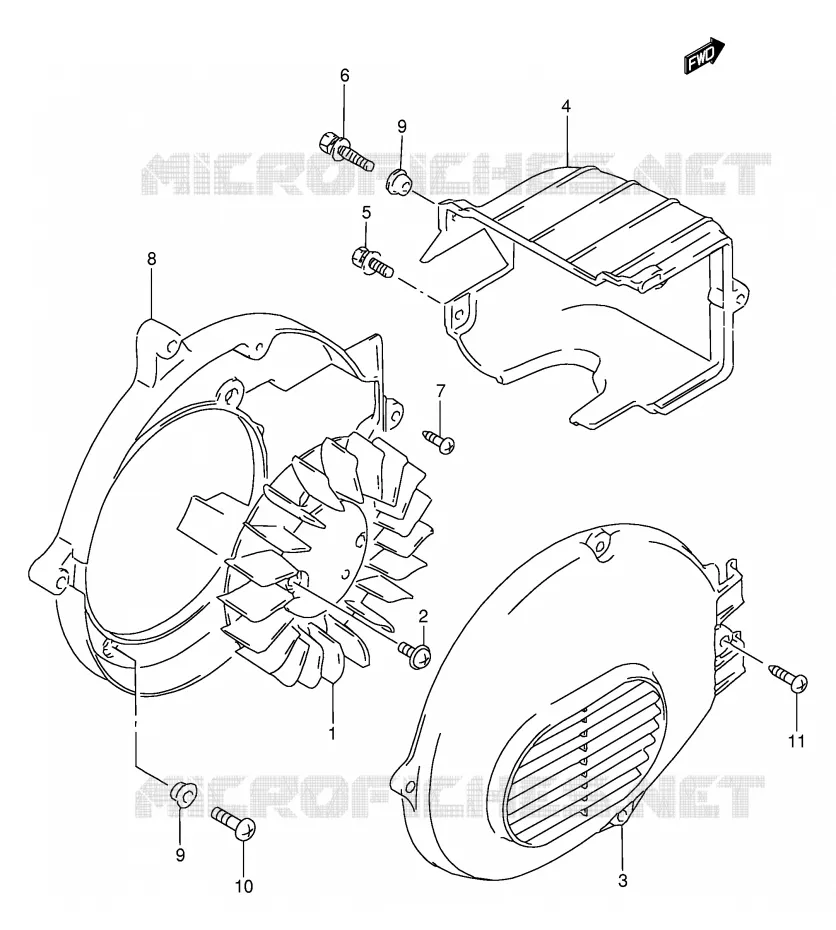 KOELVENTILATOR Suzuki SCOOTER 50 AE 1991  AE50M(E28)