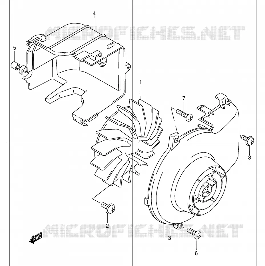 KOELVENTILATOR Suzuki SCOOTER 50 AZ 1999  AZ50X(E71)