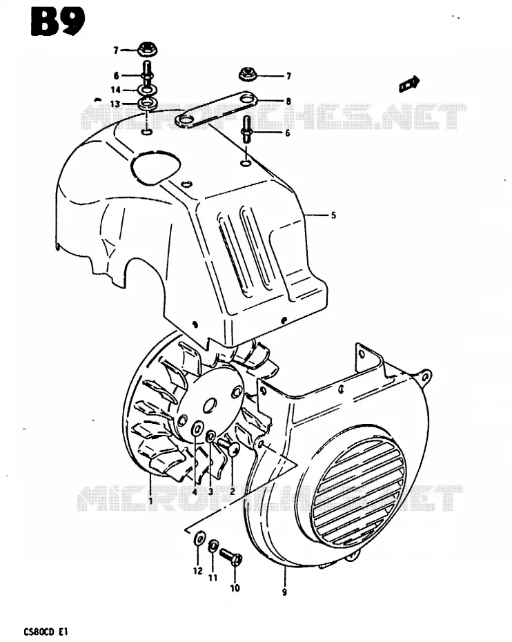 KOELVENTILATOR Suzuki SCOOTER 80 CS 1983  CS80CD